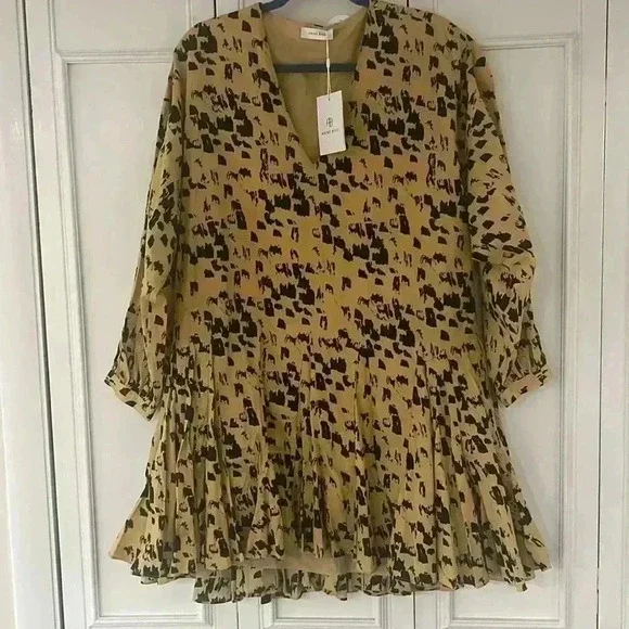 NWT Anine Bing Painterly Leo Dress in Size S (Runs Large) - Picture 7 of 11